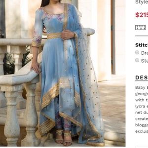 - Blue High Low Anarkali Dress Dressyourface…
